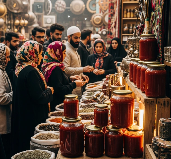 رب گوجه شیشه ای رب گوجه خانگی
