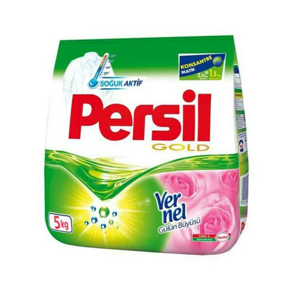 بسته‌بندی پودر لباسشویی پرسیل Gold مدل Vernel با وزن 5 کیلوگرم

