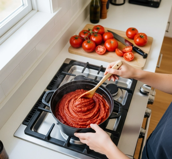 چکار کنیم رب گوجه قرمز شود